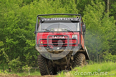 Tatra truck in an offroad race Editorial Stock Photo