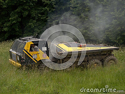 Tatra truck in an offroad race Editorial Stock Photo