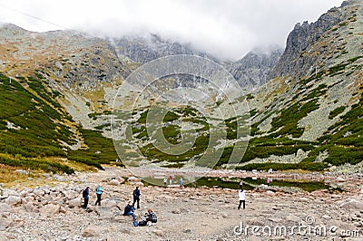 Tatranska Lomnica, Slovakia, a skiing and hiking resort Editorial Stock Photo