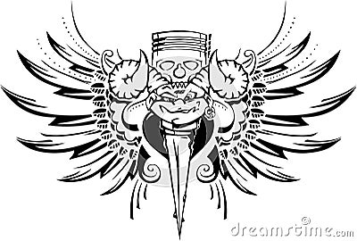 Tattoo biker Vector Illustration