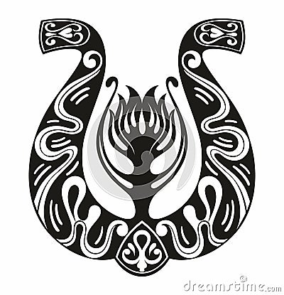 Tattoo hammerhead shark logo.Totem design. Vector illustration Vector Illustration