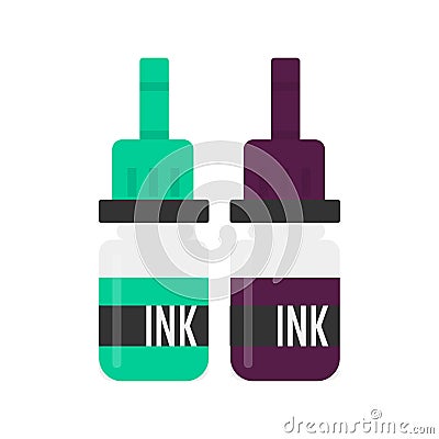 Tattoo ink for tattooing of clients skin set vector Vector Illustration