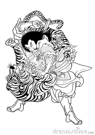 Tattoo Japanese Style Vector Illustration