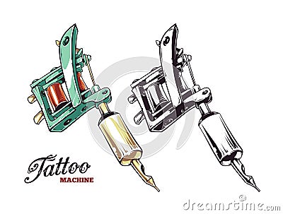 Tattoo Machine Vector Vector Illustration