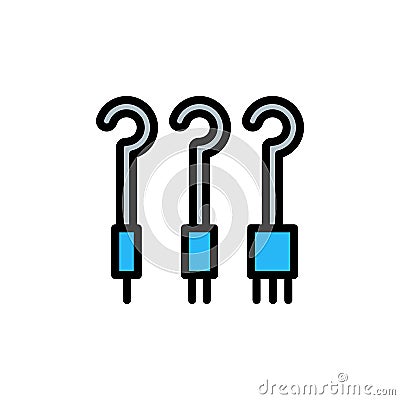 Tattoo needles icon. Simple color with outline vector elements of tattooing icons for ui and ux, website or mobile application Stock Photo