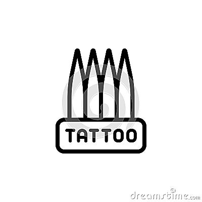 Tattoo needles icon. Simple line, outline vector elements of tattooing icons for ui and ux, website or mobile application Stock Photo