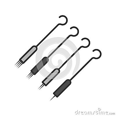 Tattoo needles pack color icon Vector Illustration