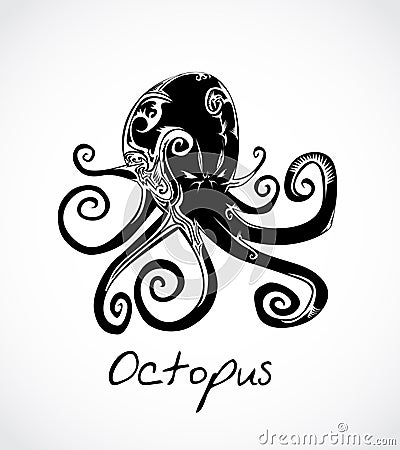Tattoo Octopus Vector Illustration