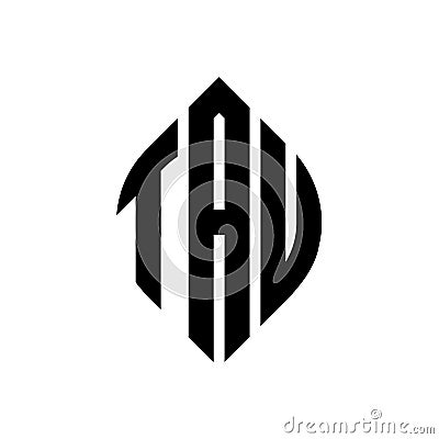 TAU circle letter logo design with circle and ellipse shape. TAU ellipse letters with typographic style. The three initials form a Vector Illustration
