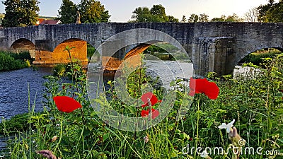 Tauber Bridge by Balthasar Neumann Stock Photo