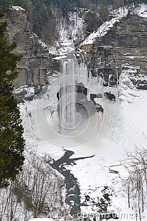 Taughannock Falls in the Winter Editorial Stock Photo