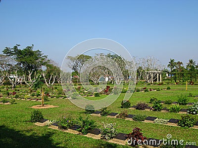 Taukkyan Cemetery, Bago city, Myanmar Stock Photo
