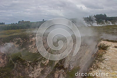 Taupo geothermal park Stock Photo