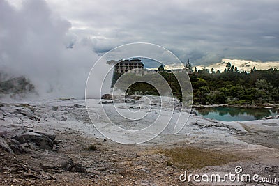 Taupo geothermal park Stock Photo