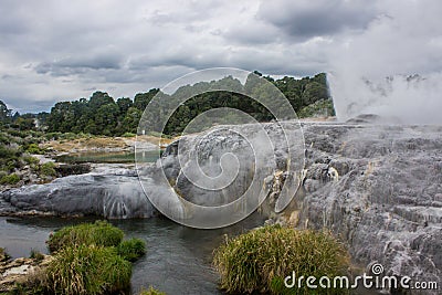 Taupo geothermal park Stock Photo