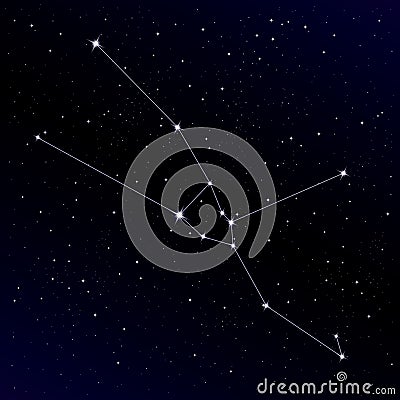 Taurus constellation Vector Illustration