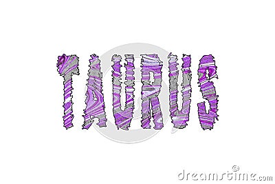 Taurus zodiac, Bull horoscope, Banner, Poster and Sticker Stock Photo