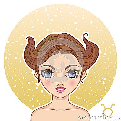 Taurus zodiac sign Vector Illustration