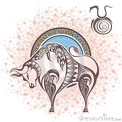 Taurus. Zodiac sign Vector Illustration