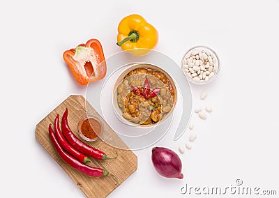 Tavce gravce - a dish of Macedonian cuisine is also a vegan dish Stock Photo