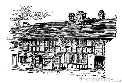 Tavern vintage illustration Vector Illustration