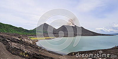 Tavurvur volcano. Rabaul, New Britain Island, Papua New Guinea Stock Photo