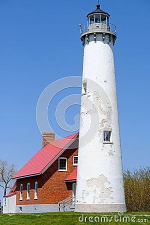 Tawas Point Lighthouse, built in 1876 Stock Photo