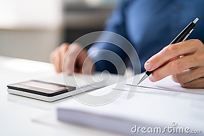 Tax Account Working Stock Photo