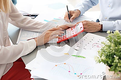 Tax accountants working with documents Stock Photo