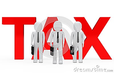 Tax Businessmen Stock Photo