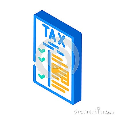 tax compliance isometric icon vector illustration Vector Illustration