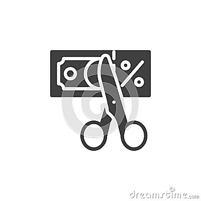 Tax cut vector icon Vector Illustration