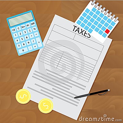 Tax day concept Vector Illustration