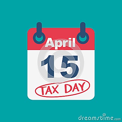 Tax Day 15th April 2019 Vector Illustration