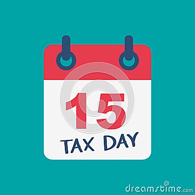 Tax Day 15th April 2019 Vector Illustration