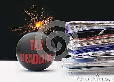 Tax deadline Stock Photo