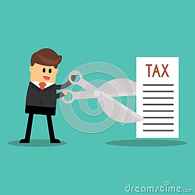 Tax Deduction. Business Concept Vector Illustration