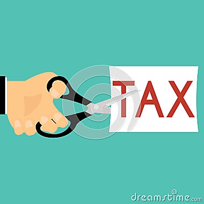 Tax Deduction. Business Concept Vector Illustration