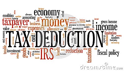 Tax deduction Cartoon Illustration