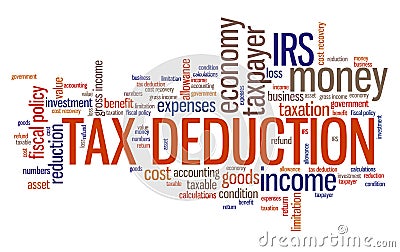 Tax deduction Cartoon Illustration