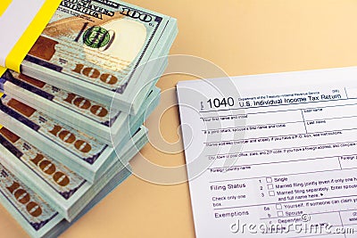 TAX DEDUCTIONS Editorial Stock Photo