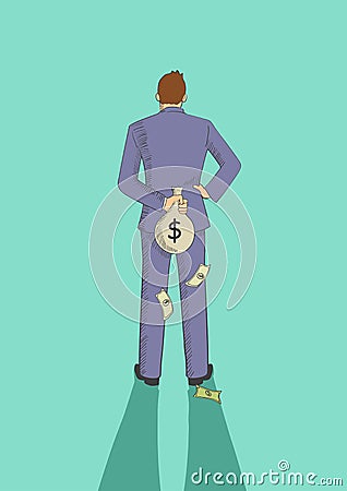 Tax evasion concept Vector Illustration