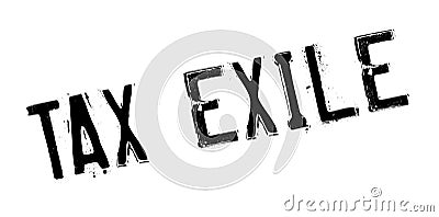 Tax Exile rubber stamp Stock Photo