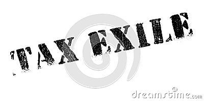 Tax Exile rubber stamp Stock Photo