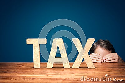 Tax fear Stock Photo