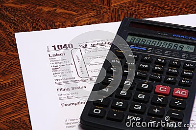 Tax Form 1040 Editorial Stock Photo