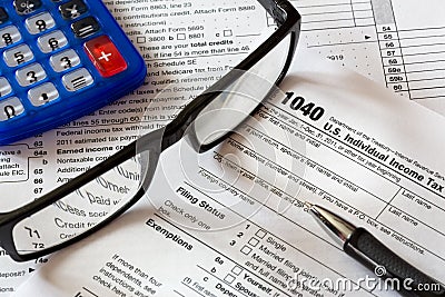 Tax form Editorial Stock Photo