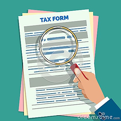 Tax form audit Vector Illustration