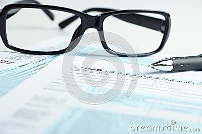 Tax form financial concept Editorial Stock Photo