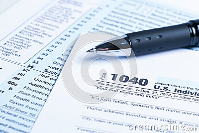 Tax form financial concept Editorial Stock Photo